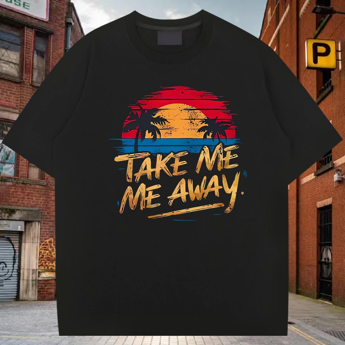 Mens T Shirts 230g Pure Cotton beach Street Round Neck Short Sleeve Cartoon Printing L-4XL Men Clothes T-Shirt Fashion New Free Shipping Top Tees