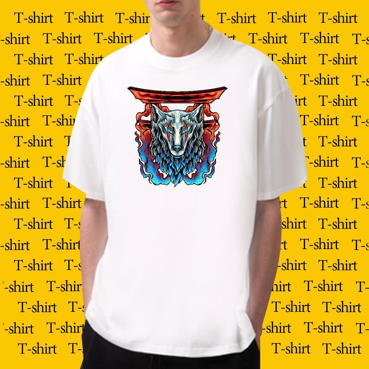 Wholesale T Shirts Men 230g Cotton Summer Casual Tops Shirt Crew Neck Breathable Soft Couples T Shirts Skull
