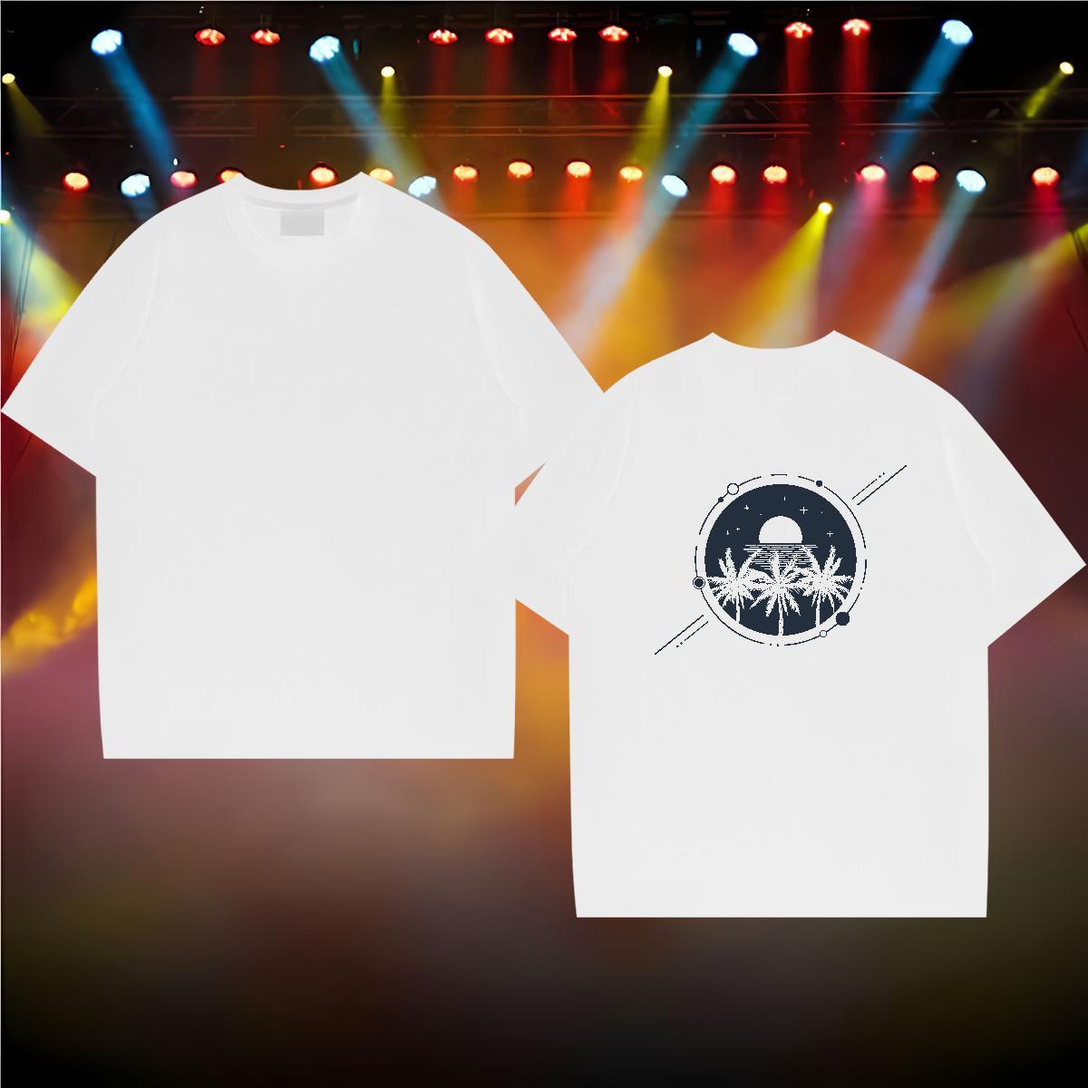 Wholesale T-Shirts for Men 230g Pure Cotton tree Summer Casual Tops Crew Neck Breathable Brand Men Tees Cartoon Print