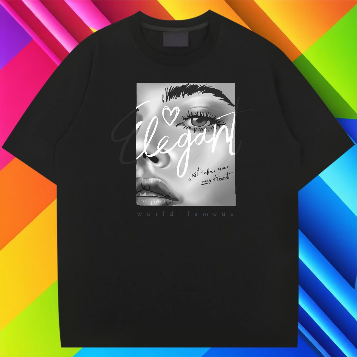 Men T Shirts 100% Cotton 230g eyes Daily Wear Breathable DIY Men Clothes T-Shirt Fashion Design TOP Quality Tee Shirt