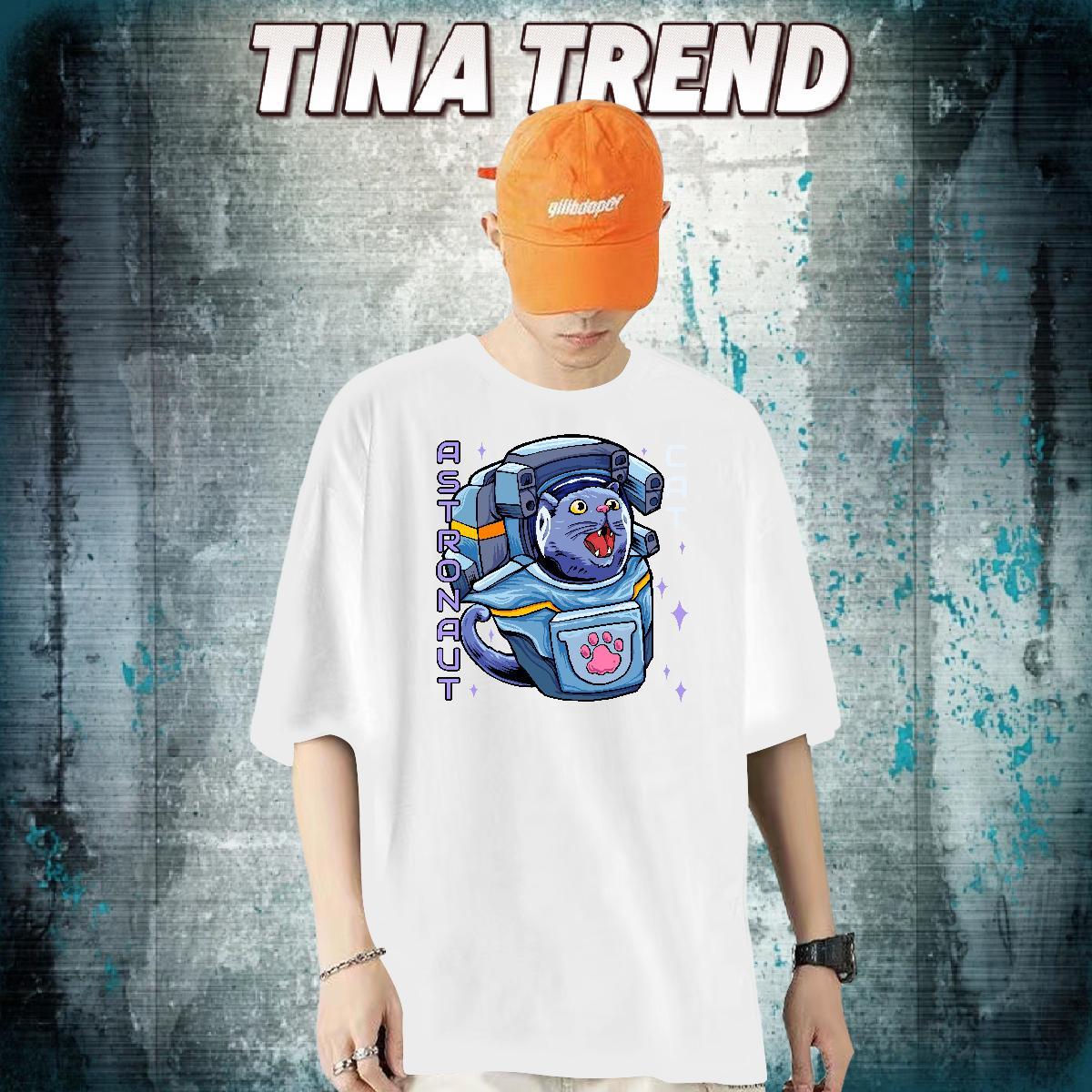 Fashion New T-Shirts 100% Cotton 230g cat Sport Tee Shirt Crew Neck Free Shipping Mens Tshirts Custom Big Size