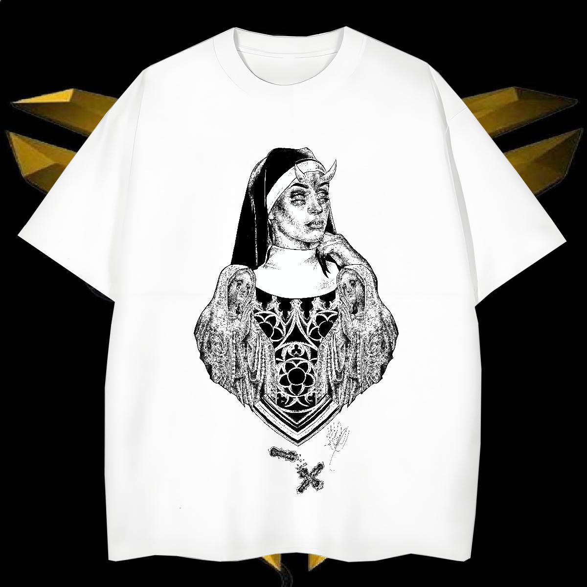 T shirt 100% Cotton 230g nun Street Casual Breathable Crew Neck DIY Printed Men Tshirts Casual New Popular Wear