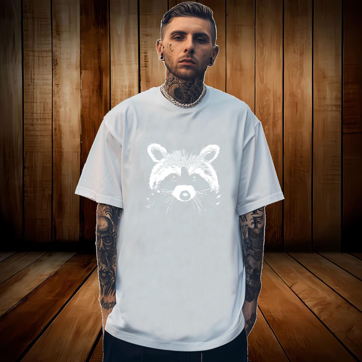 2024 DIY T Shirt For Man 230g Pure Cotton bear Street Casual Top Tees Breathable Crew Neck Popular Mens Tshirts Custom Anime