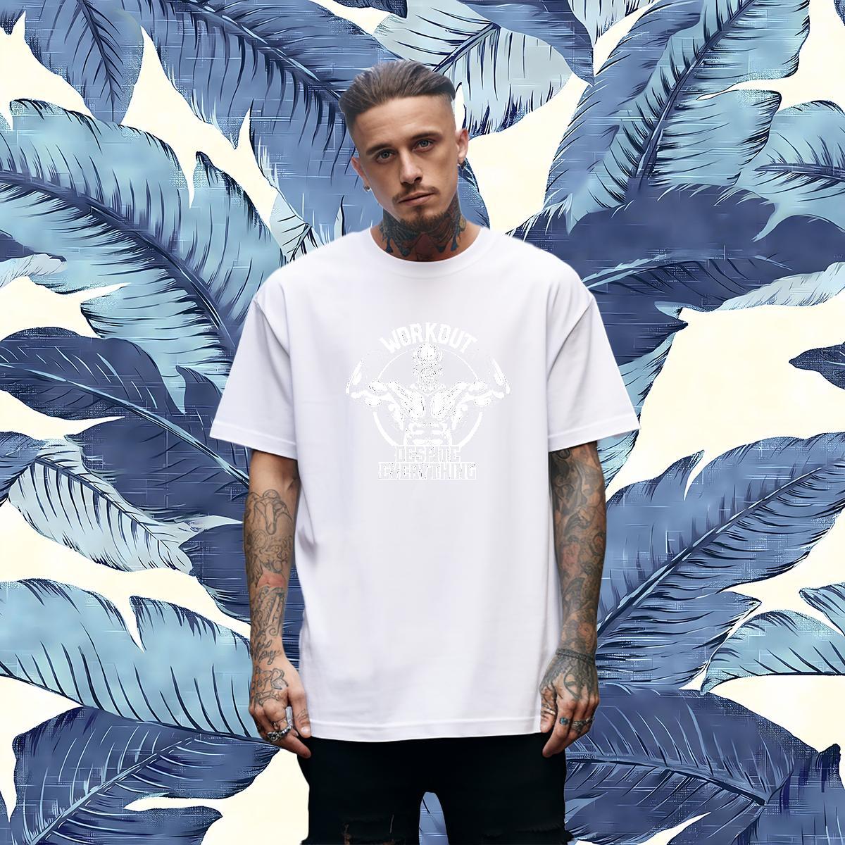 Fashion New Man T Shirts skull Tees Shirts 230g Pure Cotton Casual Brand Custom Anime Breathable Short Sleeve Men Tshirts