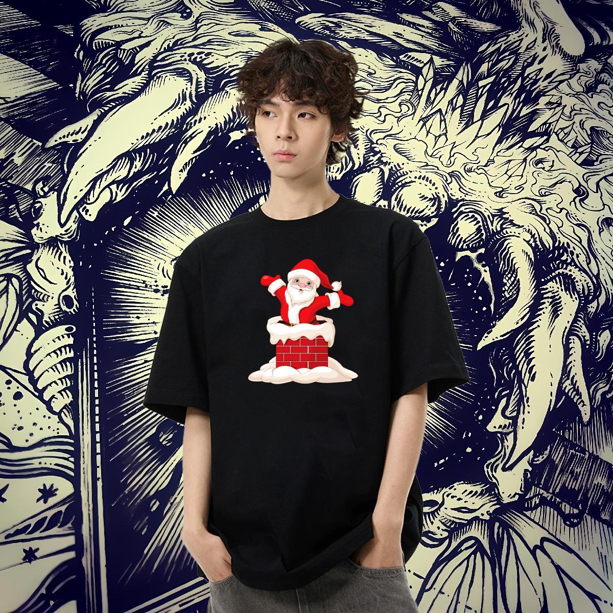 New Man T Shirts 100% Cotton 230g Daily Outfit Tshirts Breathable Loose Fit Men Tees Customized