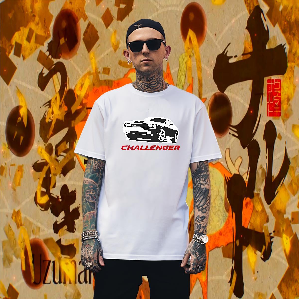 Brand Tshirts 230g Cotton Sports Casual car DIY Printed Crew Neck New Arrival T Shirt For Man Clothings
