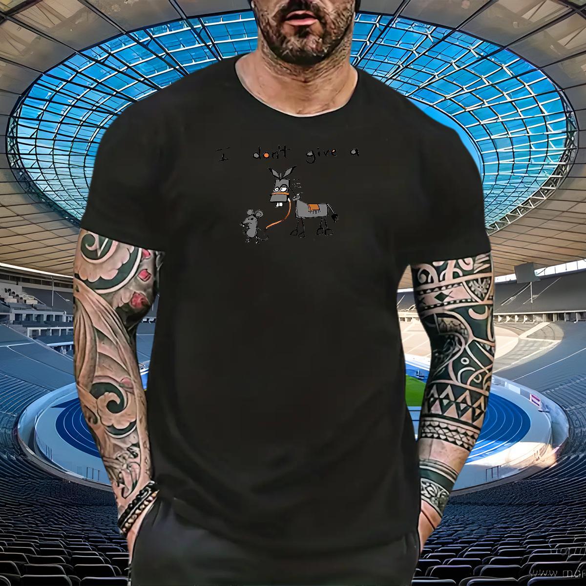 Popular Tshirts 100% Cotton 230g mouse T Shirts Men Street Wear Breathable Crew Neck Custom Big Size DIY Top Tees