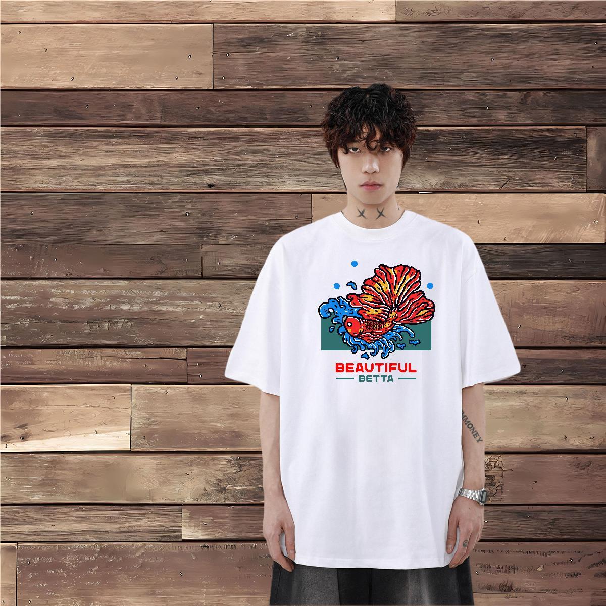 Designer T shirt 230g Cotton Sport Wear Pure Cotton Wholesale Mens Tshirts Black Oversized