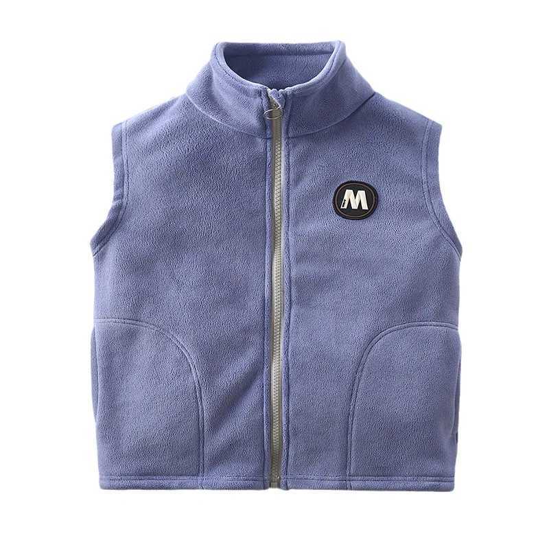 Winter childrens vest turtle neck fur baby girl boys clothing waist jacket wool jacket sleeveless jacket childrens snow jacket plus sizeW240724