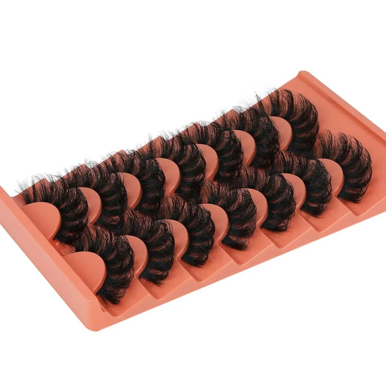 7 pairs of fluffy artificial mink eyelashes Wispy false eyelashes thick false eyelashes curly false eyelashes W240803