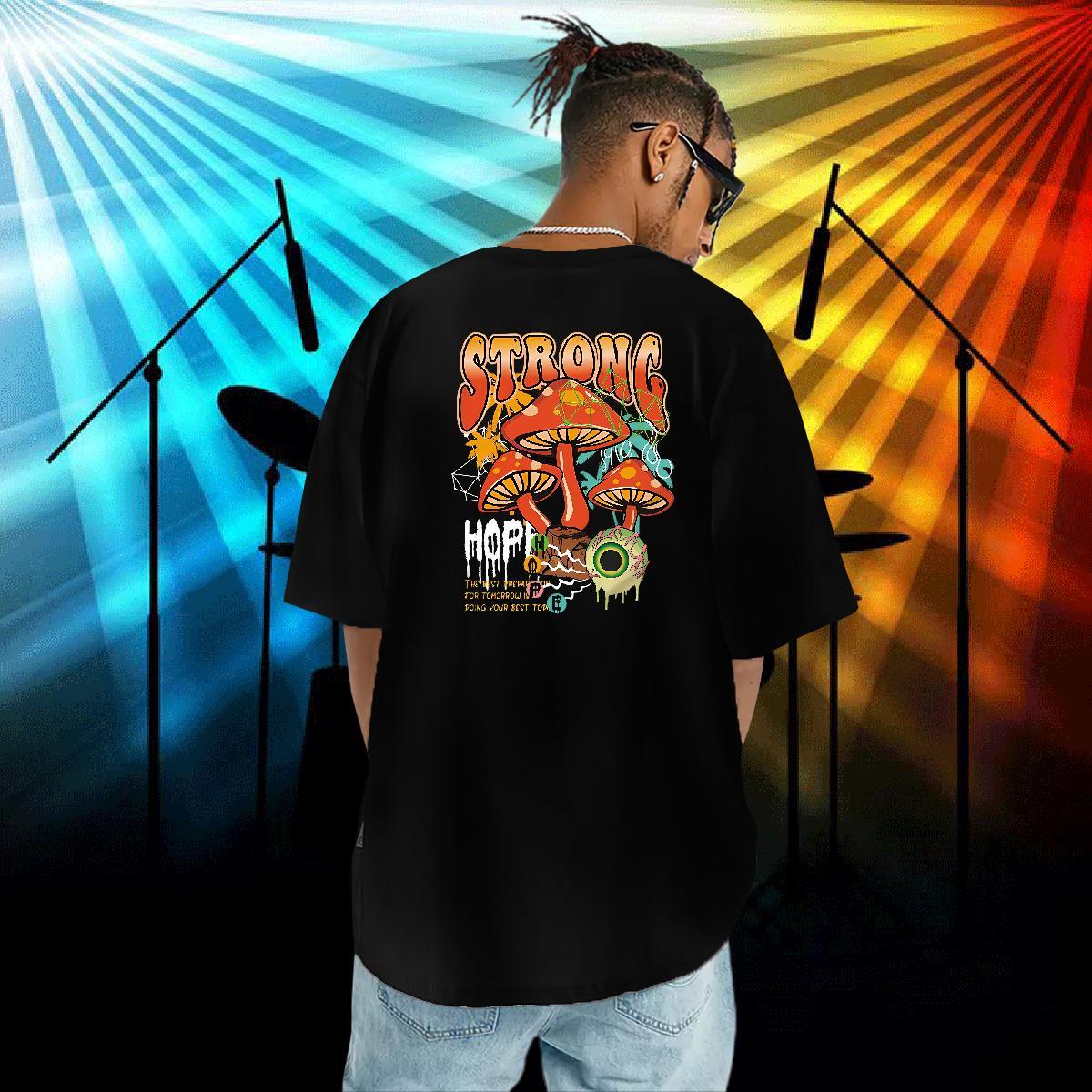 2024 Designer T Shirts Men 100% Cotton 230g mushroom Street Tee Shirt Round Neck Short Sleeve Loose Couples T Shirts Custom Cartoon