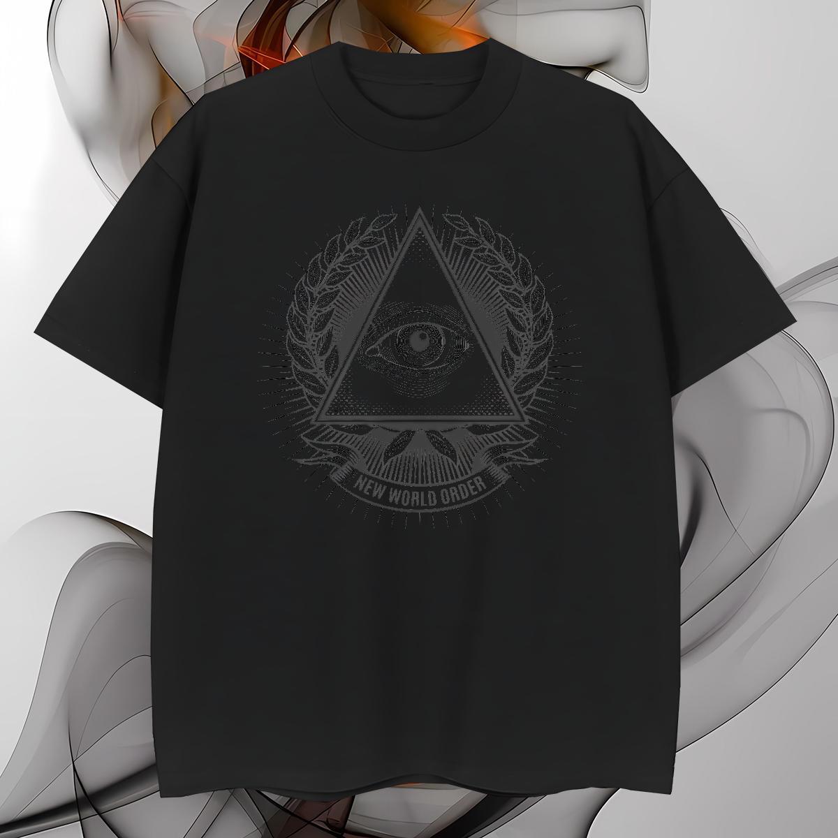 2024 Summer T Shirts Men eye of the devil Tops Tees 230g Pure Cotton Sports Casual Cool Customized Print Short Sleeve Soft Tshirts