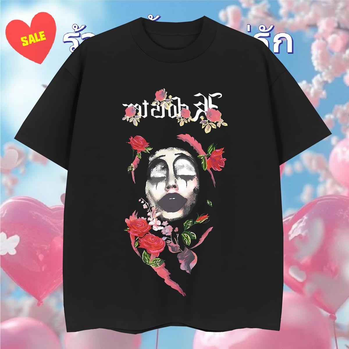 Designer Fashion T-Shirts 230g Cotton ROSE Home Outdoor Tops Shirt Breathable Short Sleeve Loose Mens Tshirts Plus Size Custom