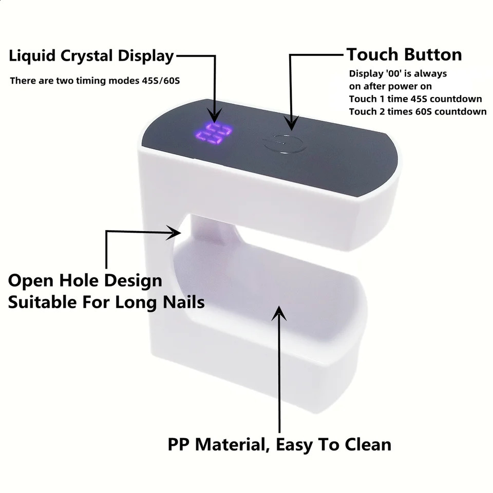 Mini LED Nail Lamp 24W UV Light for Nails with Timer UV Lamp for Gel Nails Quicky-Dry Nail Light Portable USB Nail Dryer for Tr 240729