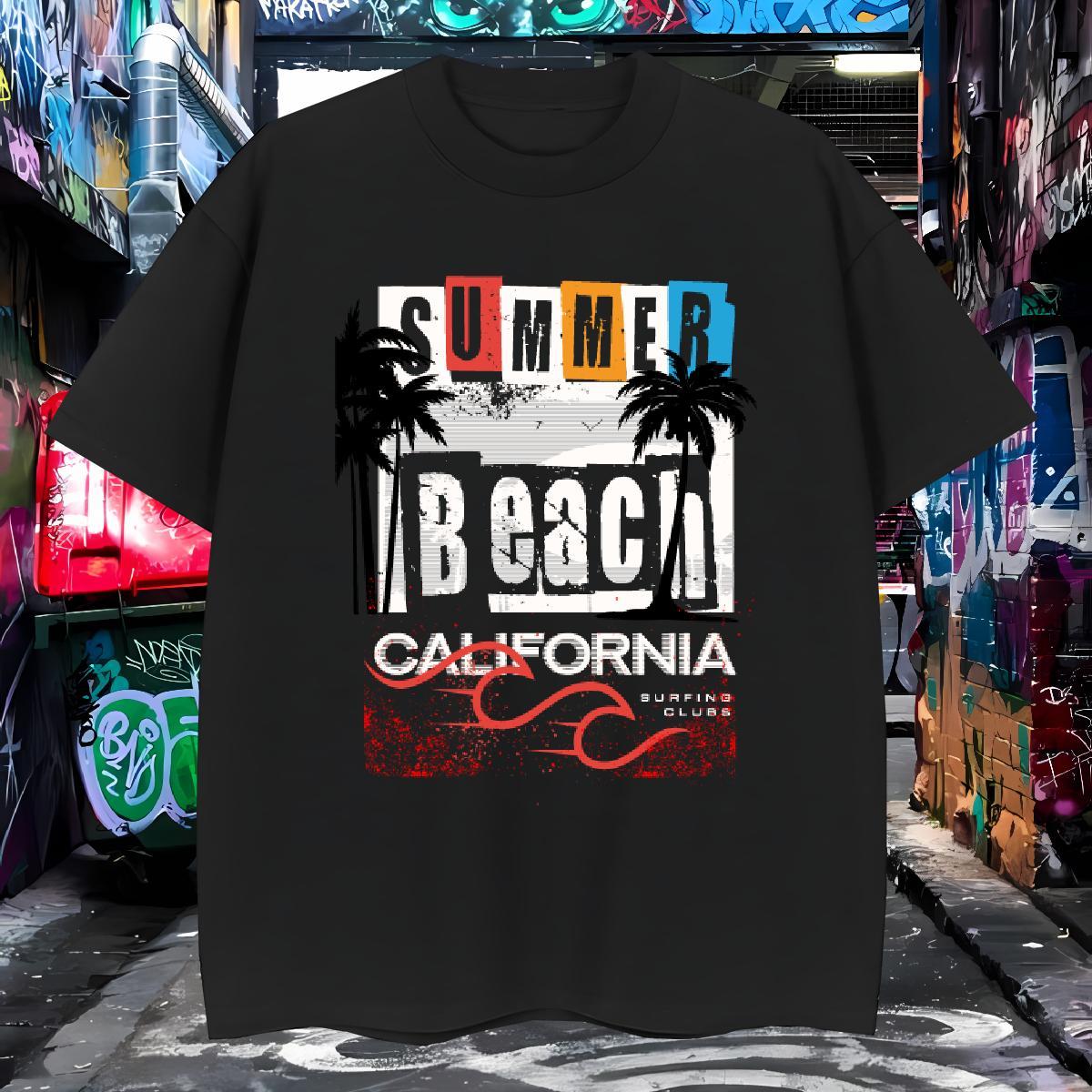 T-Shirts 100% Cotton 230g tree Hip Hop Breathable Crew Neck Custom Printed Men Tees Classic Loose Tops Tees