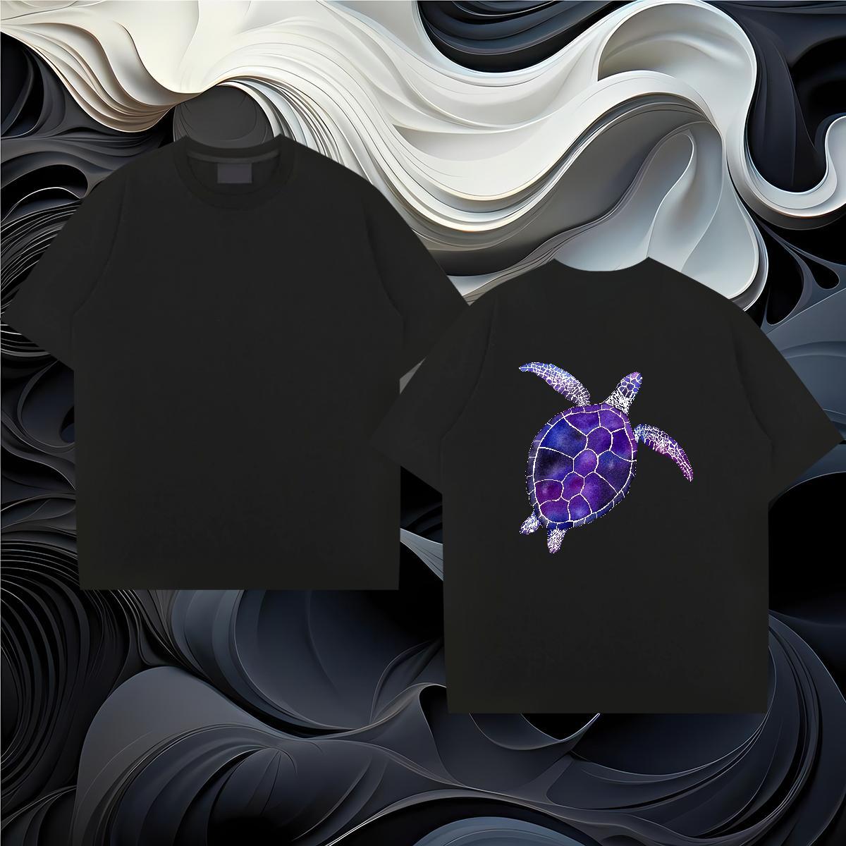 Fashion Designer T Shirts Men 230g Cotton tortoise Home Outdoor Wear Breathable Short Sleeve Free Shipping Men Tops Tees Anime