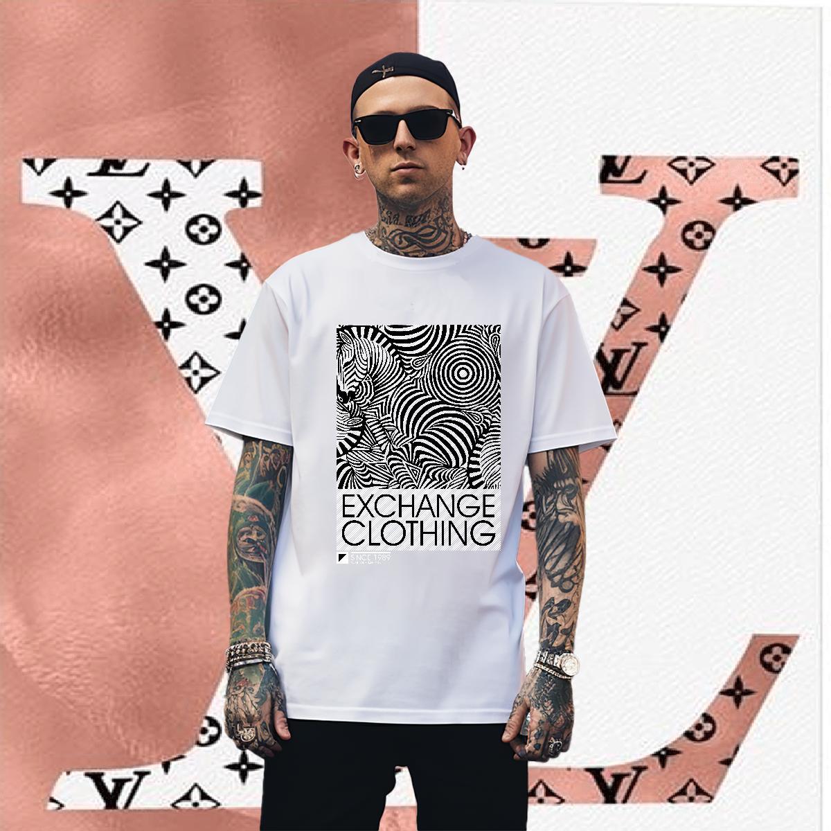 T Shirt For Man 230g Pure Cotton zebra Anime Printing Street Breathable Soft Asian Size Tshirts 2024 Classic Tee Shirt