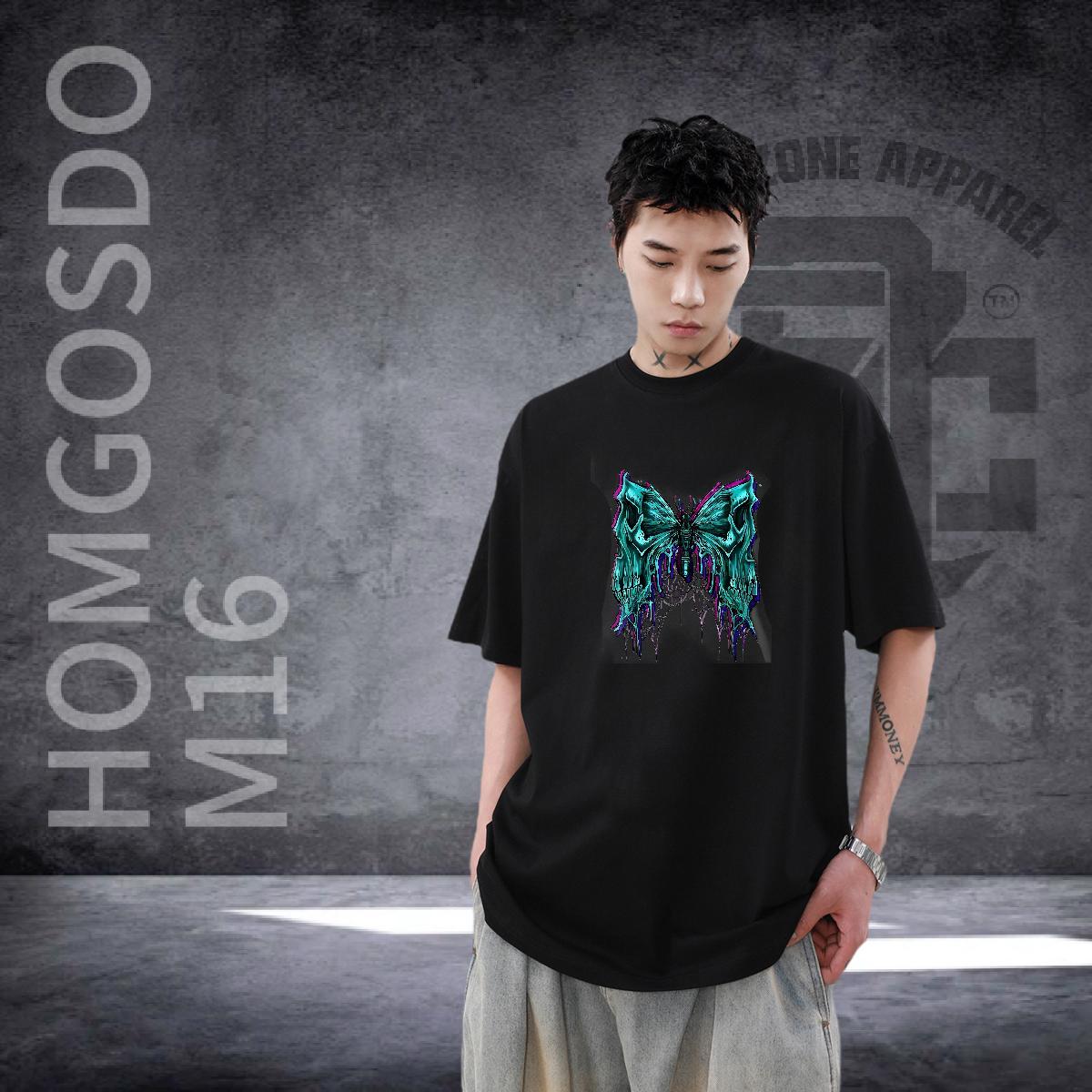 Brand T-Shirts 230g Cotton halloween Hip Hop Tops Shirt Short Sleeve Soft Unisex Couples T Shirts Custom Printed