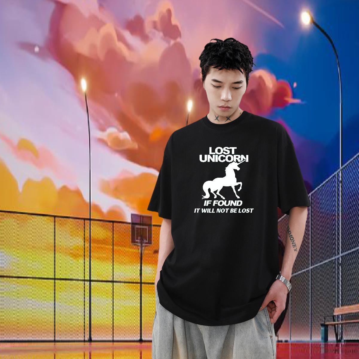 Customized T Shirt For Man 230g 100% Cotton horse Casual Beach Wear O Neck Short Sleeves Classic Men Clothes T-Shirt Asian Size