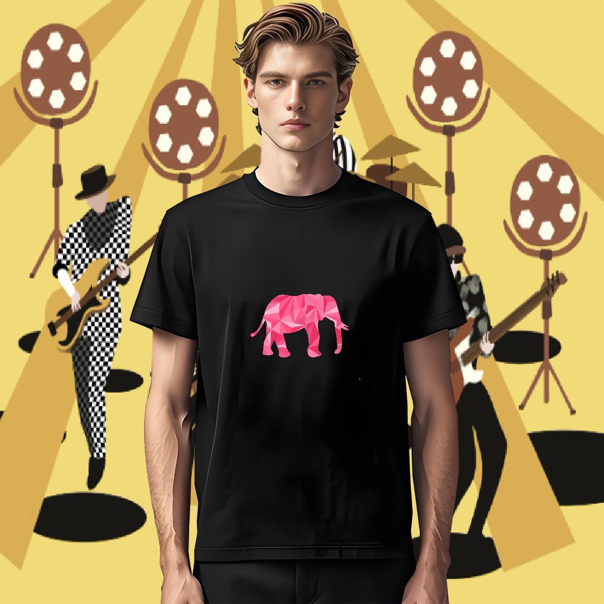 Wholesale Mens T Shirts 230g 100% Cotton Elephant Street Casual Tops Tees Breathable Cool Design Mens Tshirts Anime Print
