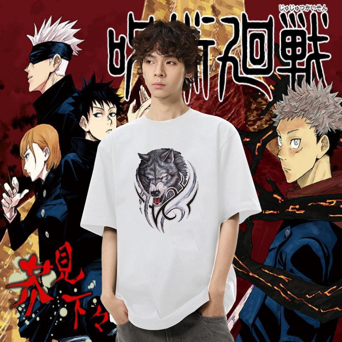 Fashion Design T Shirts Men 230g 100% Cotton wolf Street Casual Tops Tees Round Neck Short Sleeve Classic Tshirts Oversized