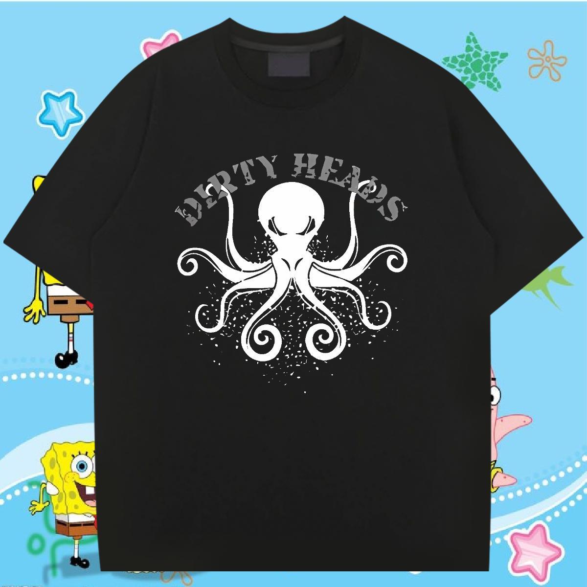 2024 Designer Men T Shirts 230g 100% Cotton octopus Sport Tee Shirt Breathable Soft High Quality Couples T Shirts Customized Print