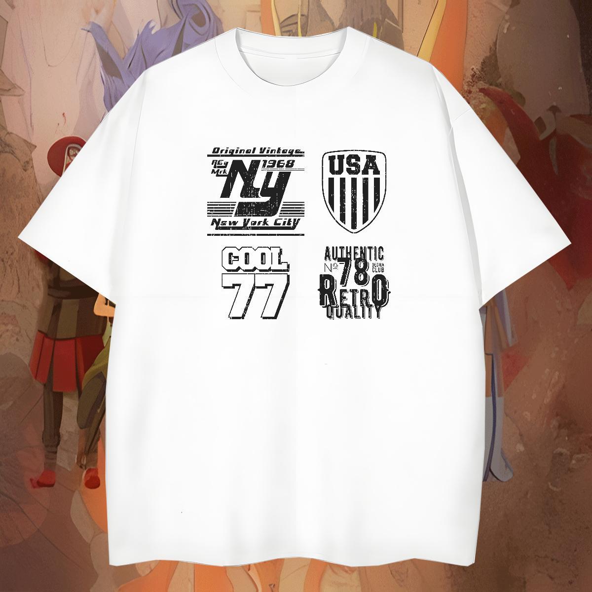 Loose Fit Couples T Shirts 100% Cotton 230g Sport letter Custom Print Plus Size Breathable Short Sleeve Wholesale T-Shirts for Men Clothes