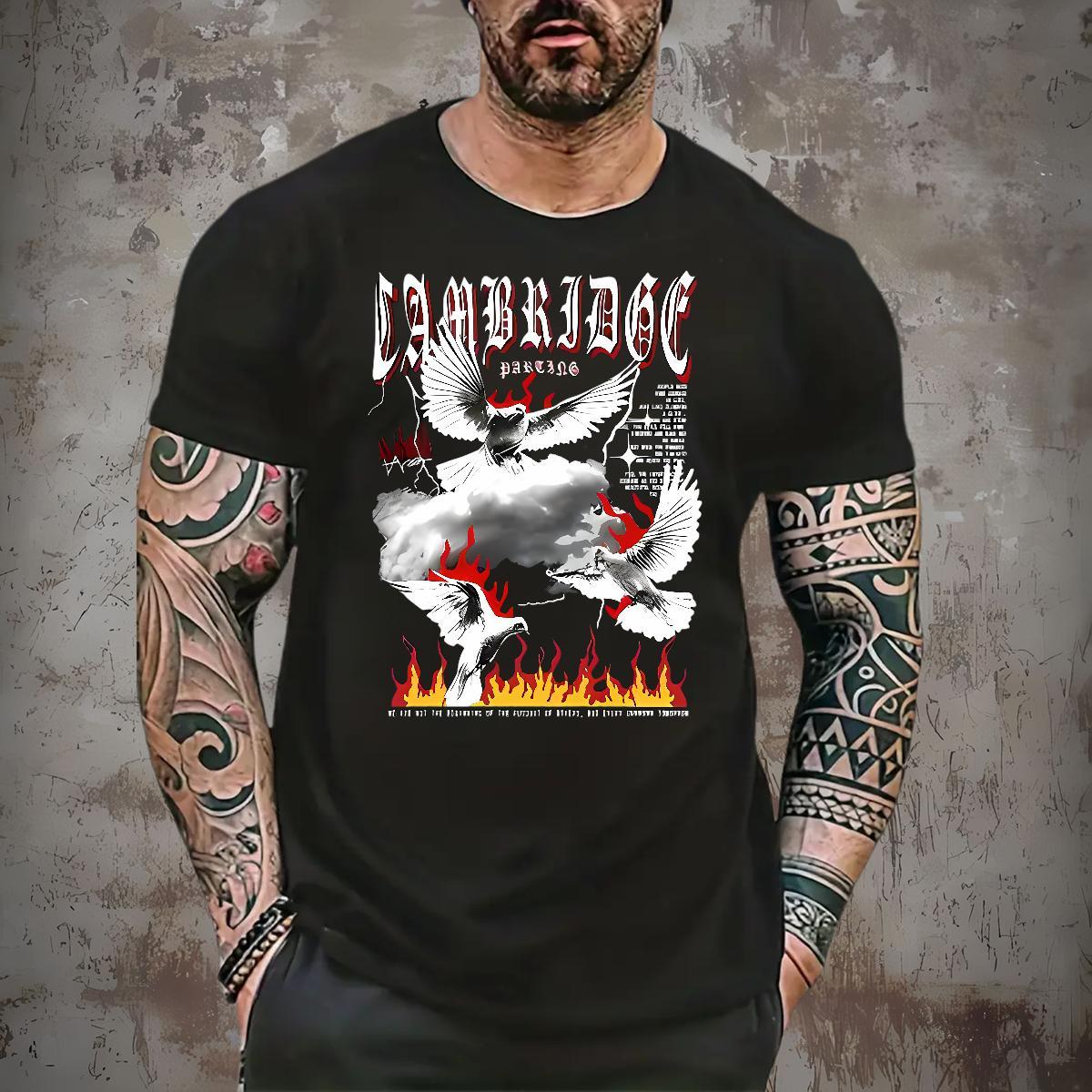 2024 Designer Men T Shirts 100% Cotton 230g eagle Summer Casual Polos Breathable Crew Neck Classic Men Tshirts DIY