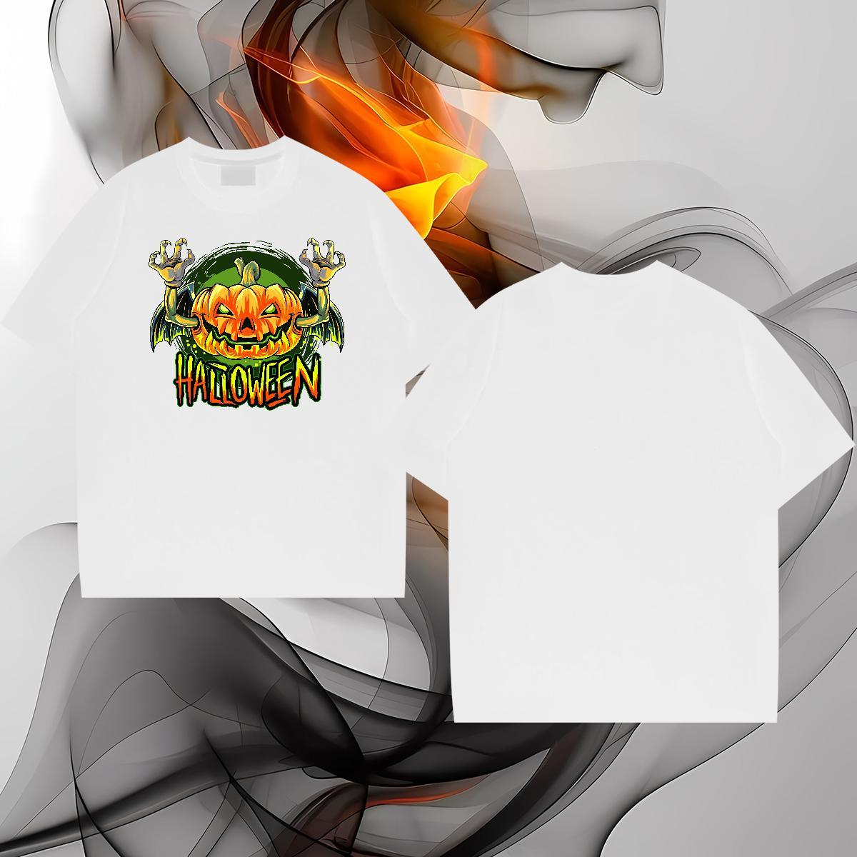 New Arrival T-Shirts for Men 100% Cotton 230g pumpkin Sport Tees Shirts Breathable Short Sleeve Comfortable Men Tees Custom Anime