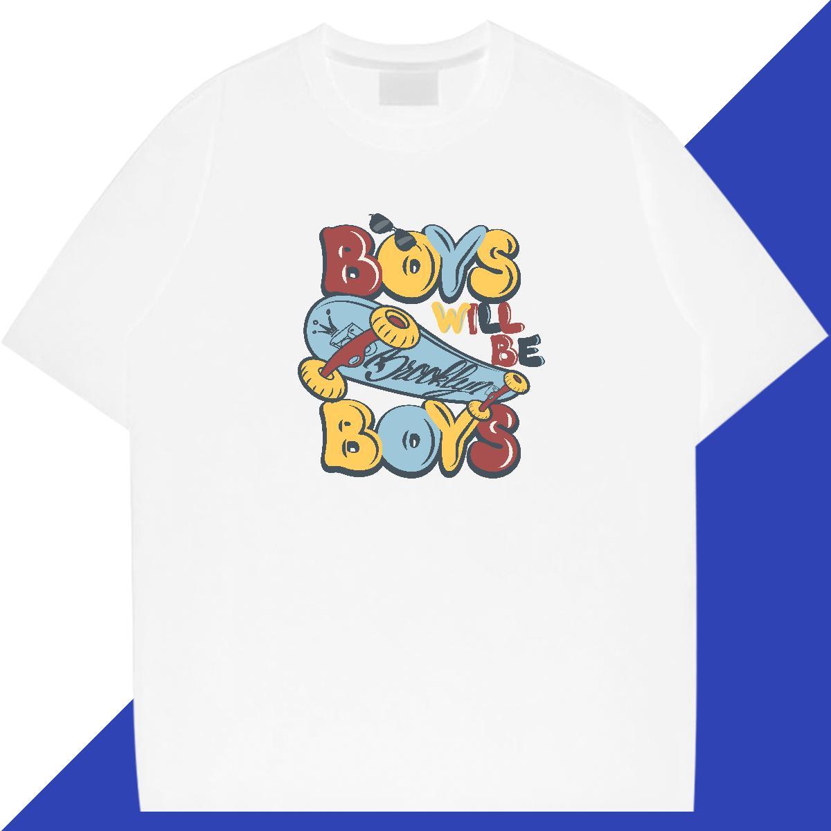 Loose Fit Men Tops Tees 230g Cotton Casual Daily Wear letter Customized Print Short Sleeve Soft Fashion T-Shirts Polos