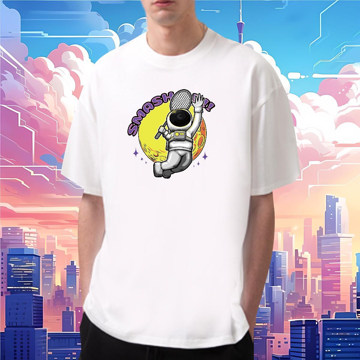 T-Shirts 230g Cotton universe Hip Hop Street Pure Cotton Plus Size Custom Men Tees Classic Casual Cool Wear