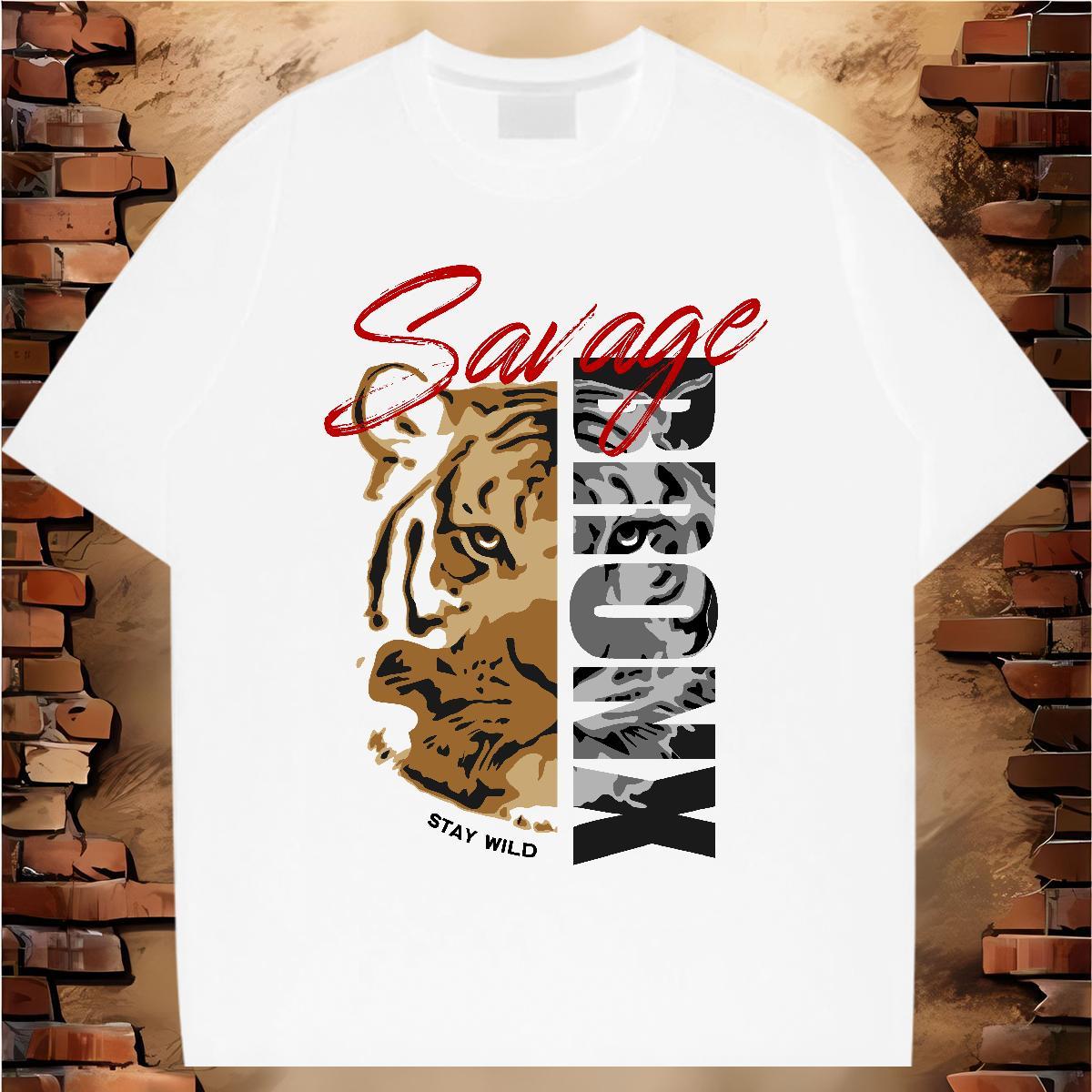 T Shirts Men 230g Cotton Anime Printing Street Round Neck Short Sleeve Cartoon Printing L-4XL Tshirts New Arrival TOP Quality Tops Tees