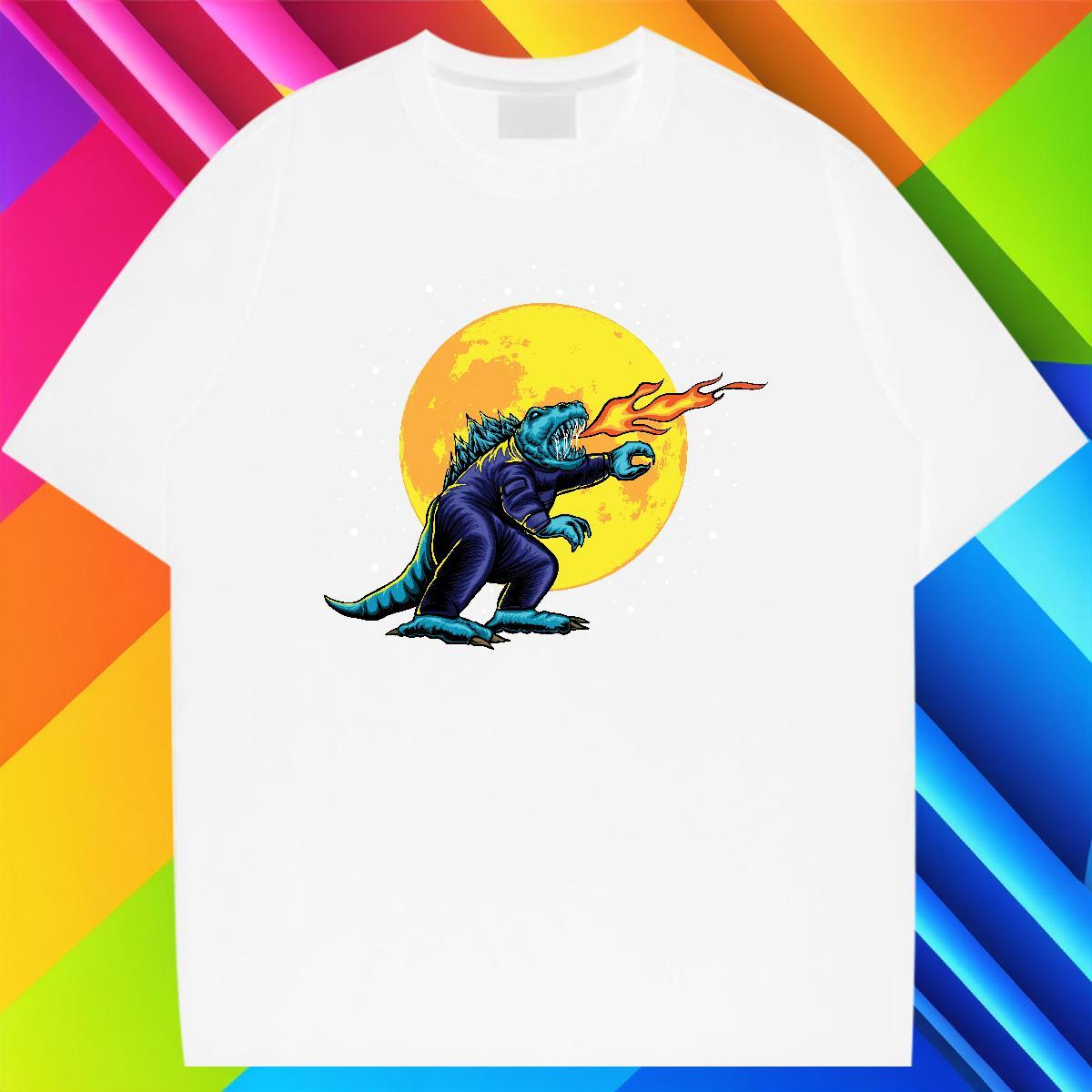 Brand Men Tops Tees 230g Pure Cotton Street Wear ET Plus Size Cartoon Crew Neck Breathable Stylist T Shirt For Man Clothings