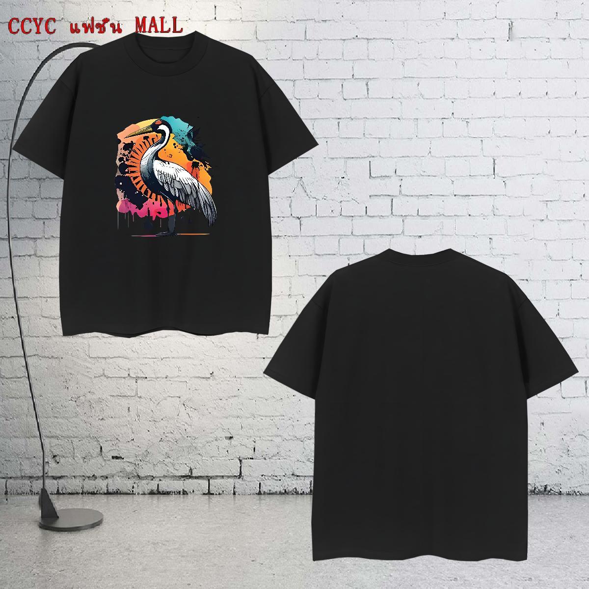2024 Man T Shirts 100% Cotton 230g bird Daily Outfit Tshirts Breathable Crew Neck Popular Men Tees Custom Printing