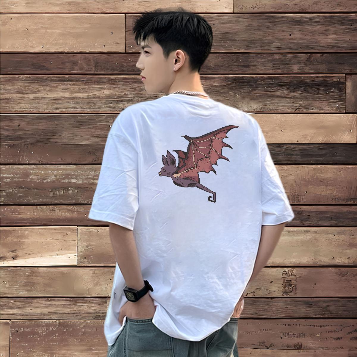 Fashion Design Man T Shirts 230g 100% Cotton bat Outdoor Tops Tees O-Neck Short Sleeve Cool Mens Tshirts DIY Printed