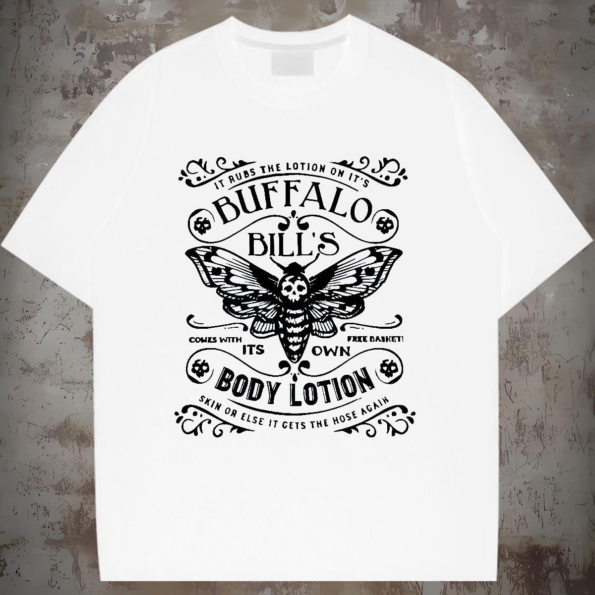 2024 T Shirts Men 230g 100% Cotton Butterfly Street Wear Polos Round Neck Short Sleeve Soft Mens Tshirts Graphic