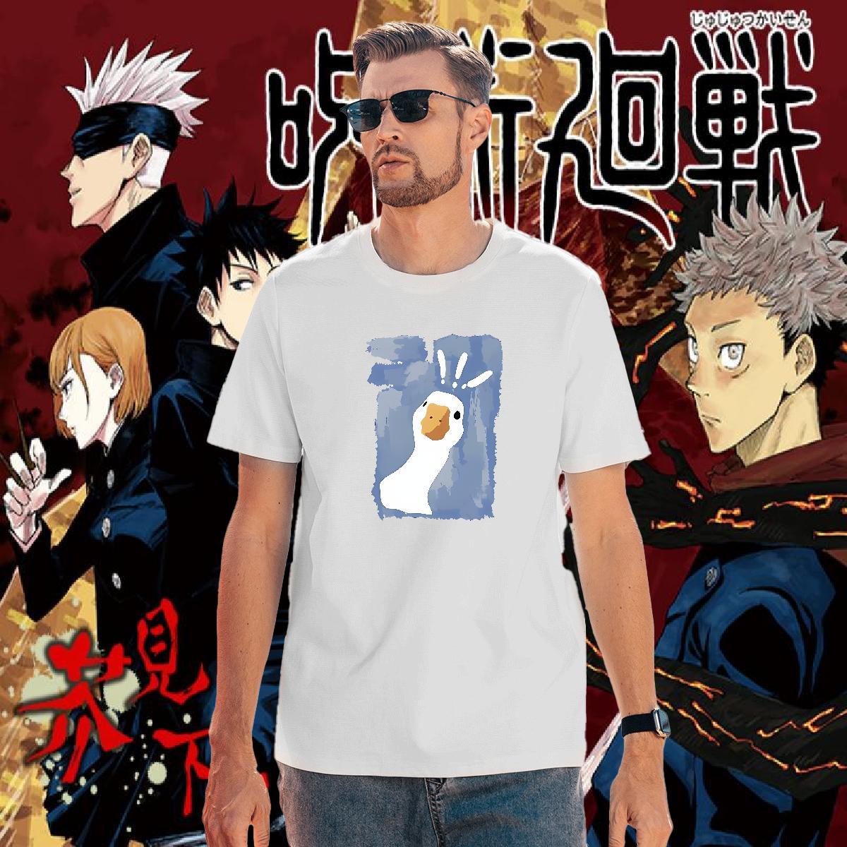 2024 Summer T-Shirts for Men 230g 100% Cotton duck Spring Summer Tops Shirt Breathable Short Sleeve Comfortable Men Clothes T-Shirt Floral Print