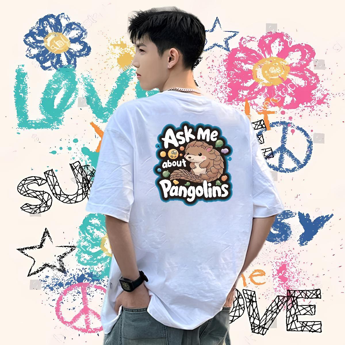 2024 New T-Shirts 230g Pure Cotton squirrel Summer Casual Tshirts O-Neck Short Sleeve Classic Men Tees Oversized