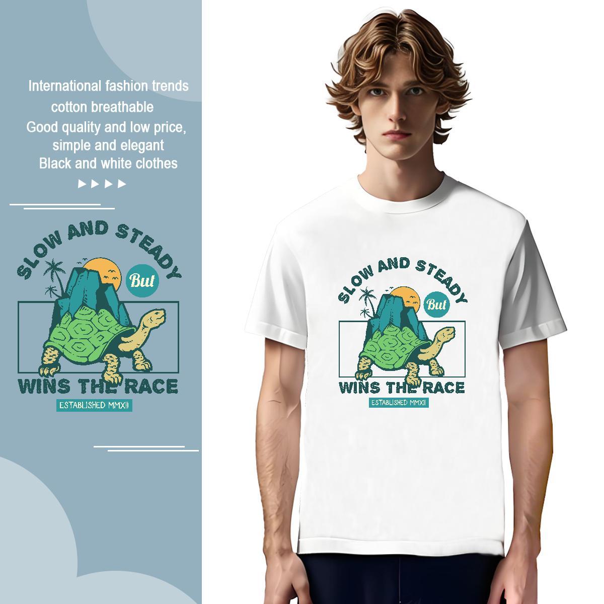 T-Shirts 230g 100% Cotton Sports Casual Crew Neck Breathable Custom Print Plus Size Men Tops Tees Free Shipping Designer Tshirts