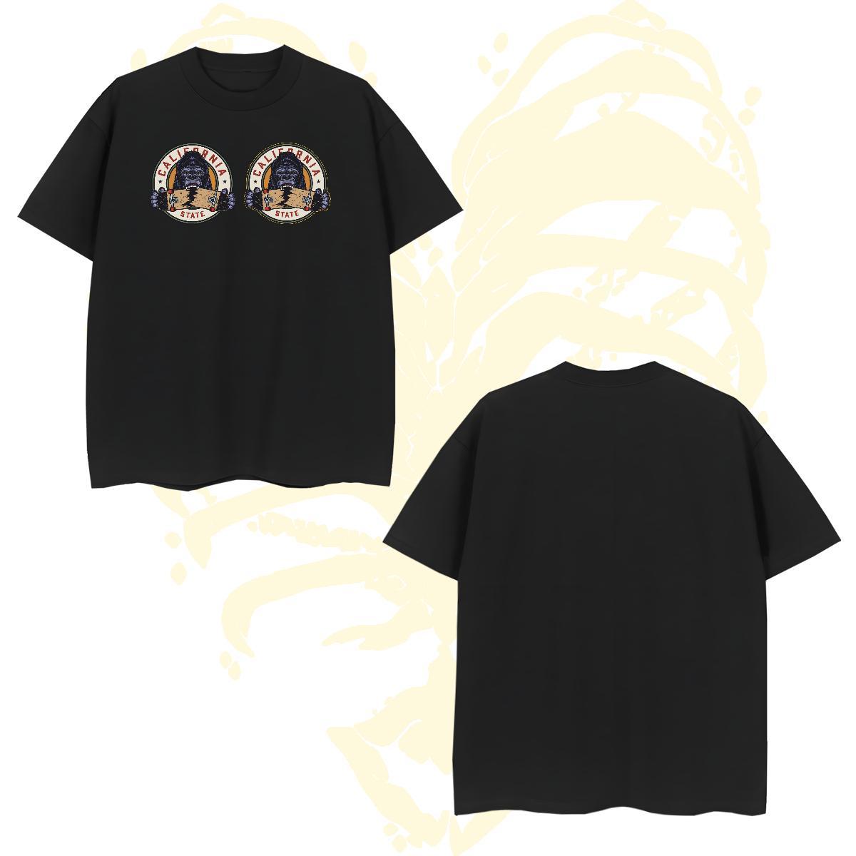 Cool Design Tshirts 230g Pure Cotton chimpanzee T-Shirts Casual Daily Wear Breathable Short Sleeve Floral Print Brand Top Tees