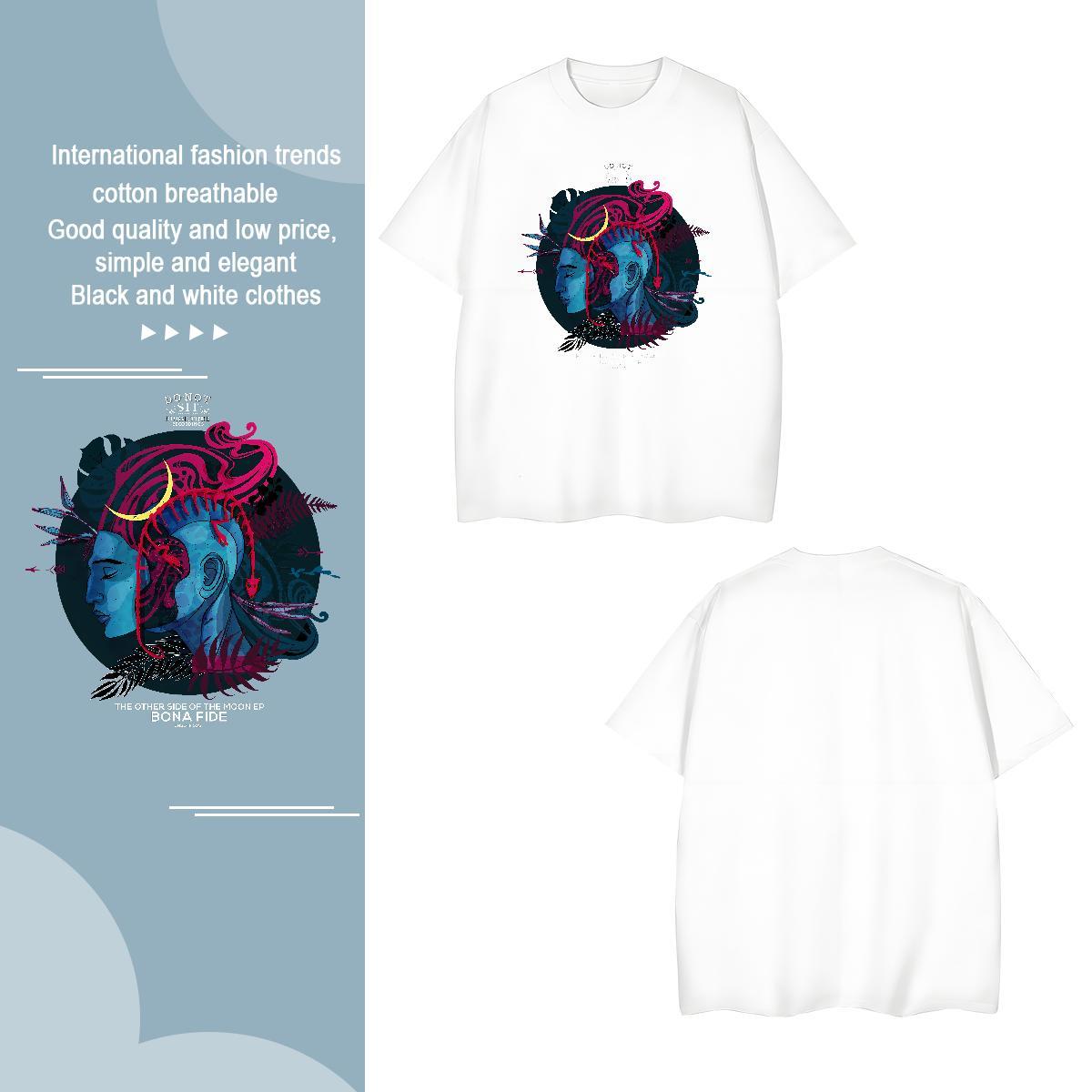 Soft Tshirt for Man Woman 230g Pure Cotton face T shirt Home Outdoor Breathable Custom Cartoon New Designer Top Tees