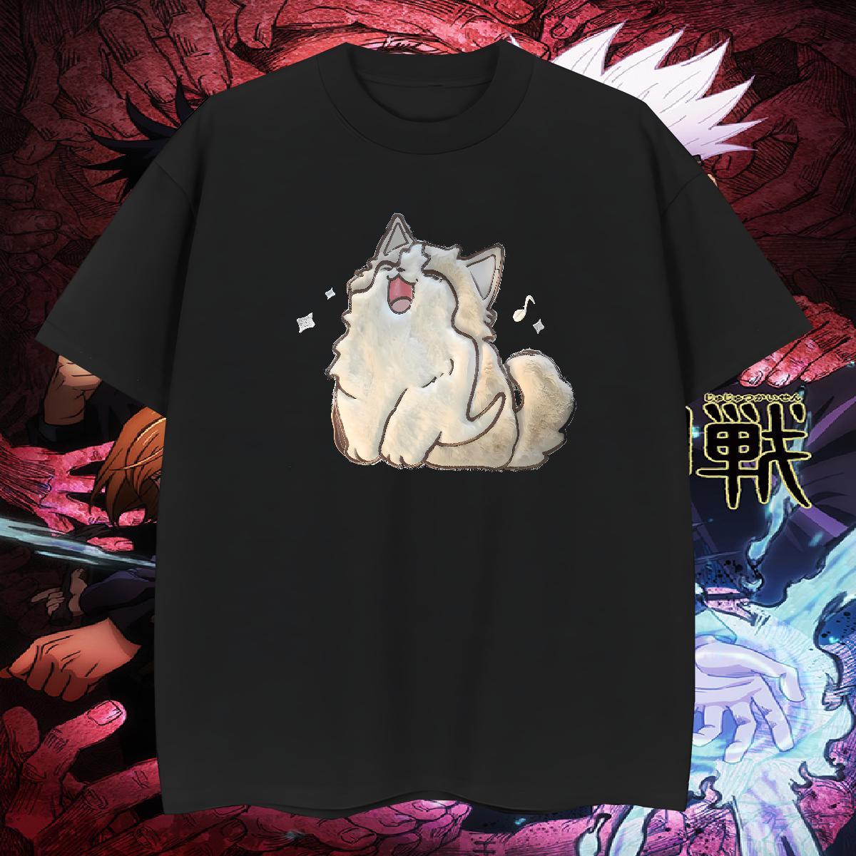 Cool Men Clothes T-Shirt 230g Cotton cat Man T Shirts Sports Casual Short Sleeve Soft DIY Printed Fashion Tops