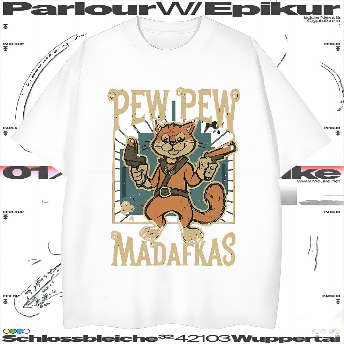 Loose Couples T Shirts 230g 100% Cotton squirrel T-Shirts for Men Daily Wear O-Neck Short Sleeve Custom Print Oversized Classic Tees