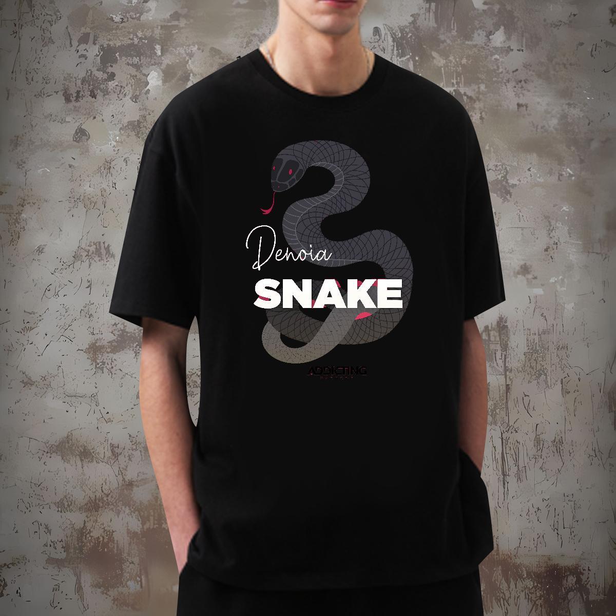 Designer Mens T Shirts 230g 100% Cotton snake Spring Summer Polos Round Neck Short Sleeve Classic Men Tshirts DIY Printed
