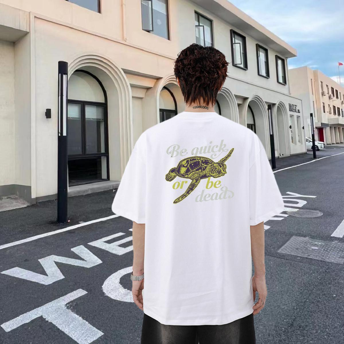 Fashion T shirt 230g 100% Cotton Anime Printing Street Tops Tees Breathable Crew Neck Designer Mens Tshirts Cartoon Printing L-4XL