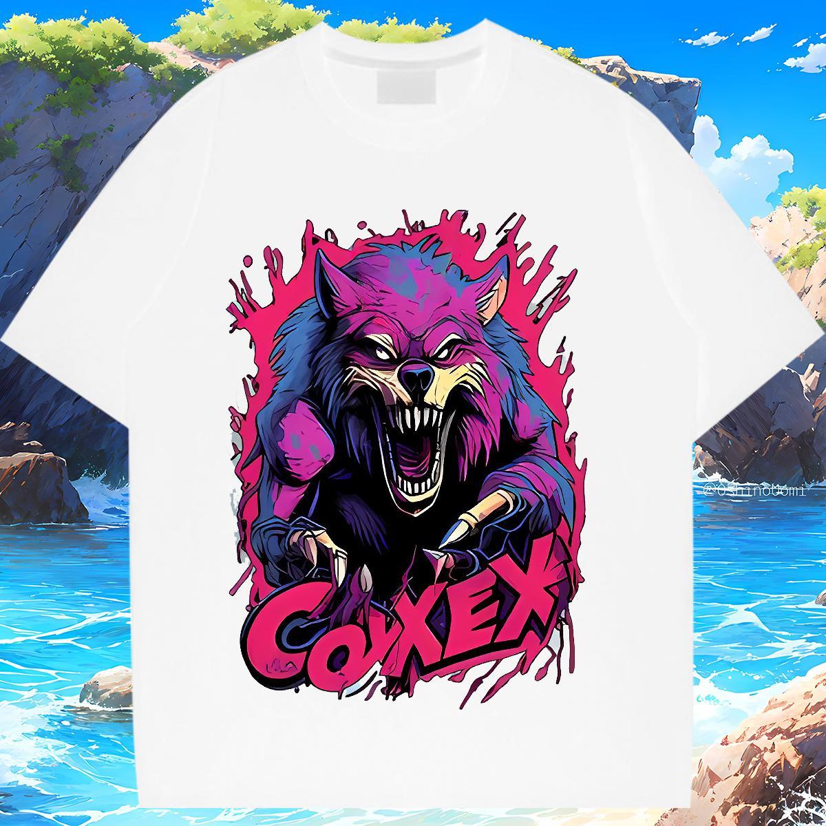 Loose fit T Shirts Women Crew Neck Womens Tshirts Custom Print Oversized wolf Spring Summer 230g Cotton Brand Tops Tees