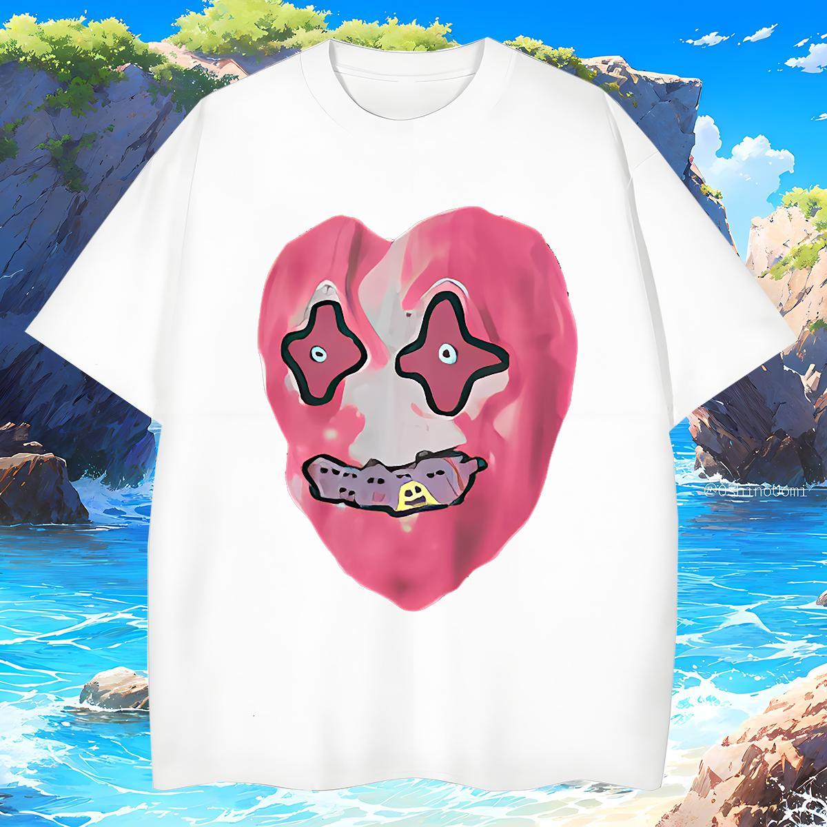 Men T Shirts 230g 100% Cotton heart Daily Wear O Neck Short Sleeves Black Oversized Men Tees Classic Free Shipping Clothes