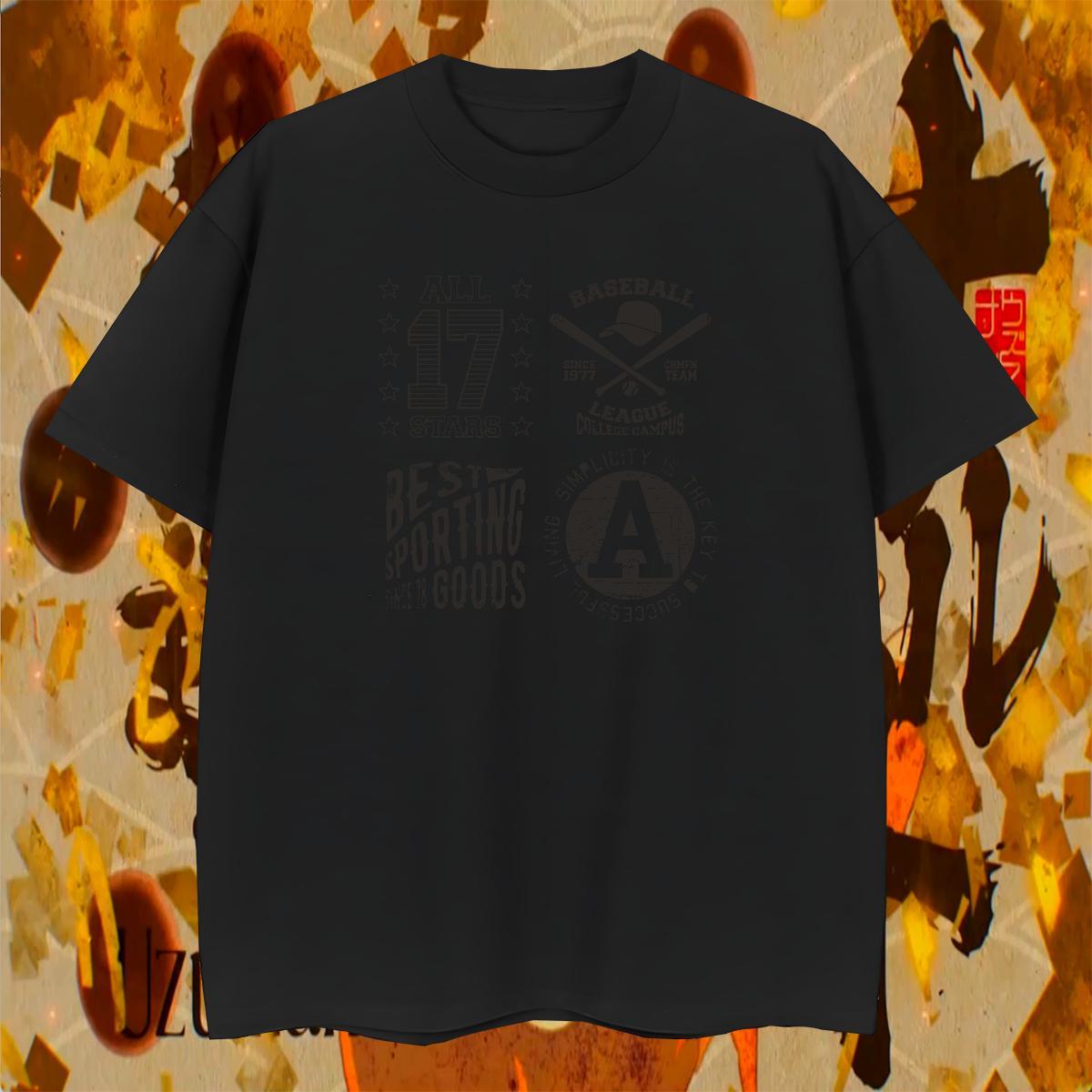 Unisex Tshirt for Man Woman 230g 100% Cotton Anime Printing Street letter DIY Printed Breathable Crew Neck Casual New T shirt Clothings