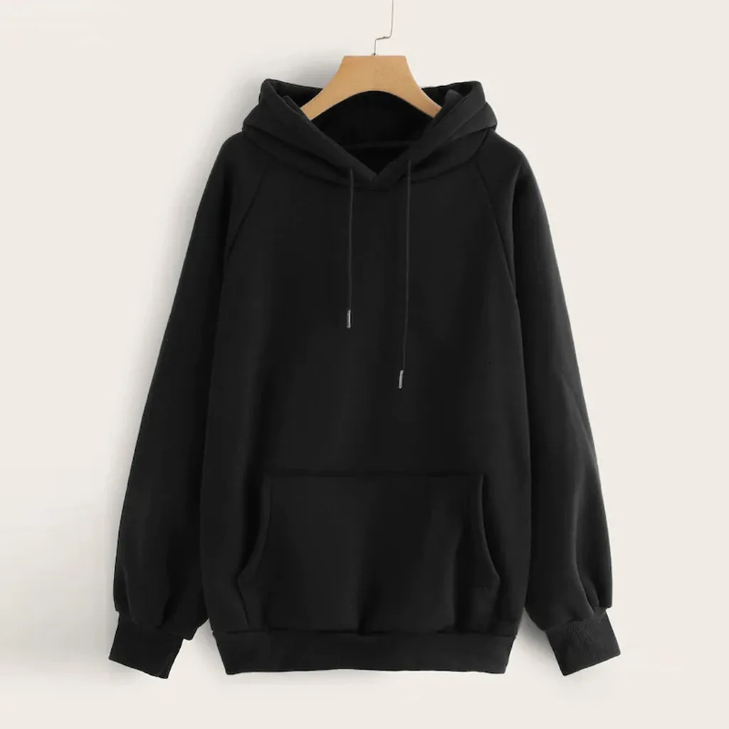 Womens Pullover Sweatshirt Pink Blue Oversized Hoodies Women Pullover Pocket Loose Cotton Hoodies Fall Winter Female Top 240806