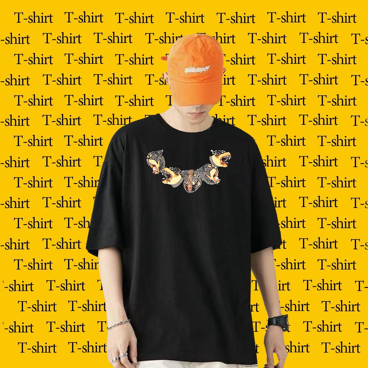 Fashion Designer Mens T Shirts 100% Cotton 230g dog Casual Daily Wear Top Tees Breathable Crew Neck Cool Men Clothes T-Shirt DIY Printed